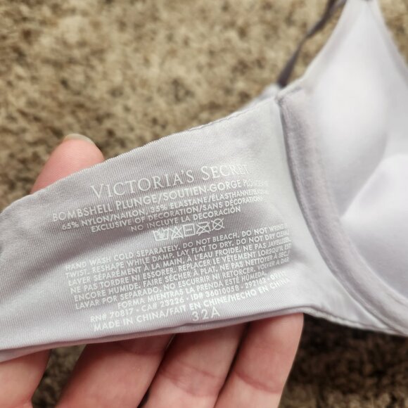 Victoria's Secret Purple Bombshell Plunge Rhinestone Push Up Bra - Picture 4 of 7